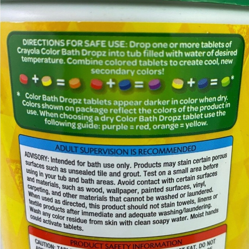 🎈$5🎈NEW CRAYOLA Color Bath Dropz Water Coloring Tablets 60 Pieces UNISEX - Picture 3 of 8